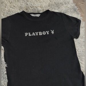 Women’s fit cropped vintage playboy t